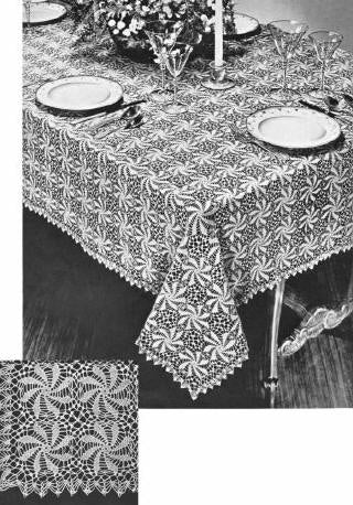 Pinwheel Motif Tablecloth Crochet Pattern