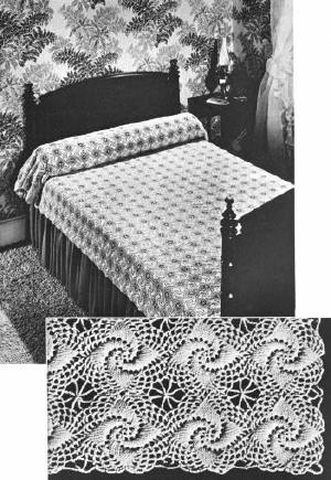 Pinwheel Motif Bedspread Crochet Pattern