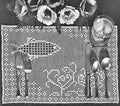 Fish Pond Placemat Filet Crochet Pattern