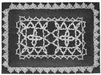 Rice Stitch on Linen Placemat Crochet Pattern