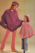 Poncho & Beret Ladies & Girls Crochet Pattern