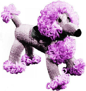 Poodle Dog Stuffed Toy Knitting Pattern