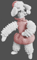 Girl Poodle Dog Stuffed Toy Knitting Pattern