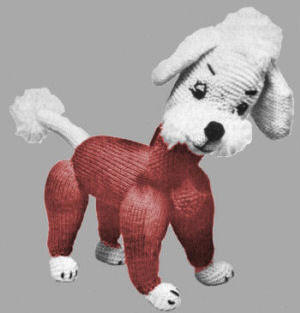 Small Poodle Dog Stuffed Toy Knitting Pattern