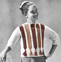 Girls Popover Sweater Knitting Pattern Sz 8-12