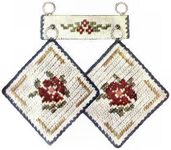 Poppy Trivets or Pot Holders & Rack Crochet & Cross Stitch Pattern