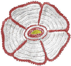Poppy Trivet or Pot Holder Crochet Pattern