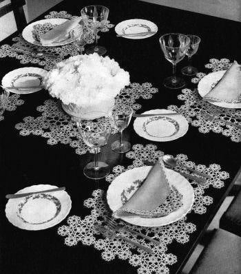 Primrose Motifs Table Setting Tatting Pattern