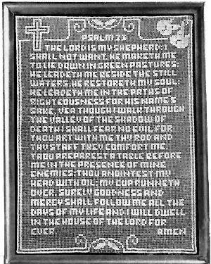 23rd Psalm Prayer Wall Hanging Filet Crochet Pattern