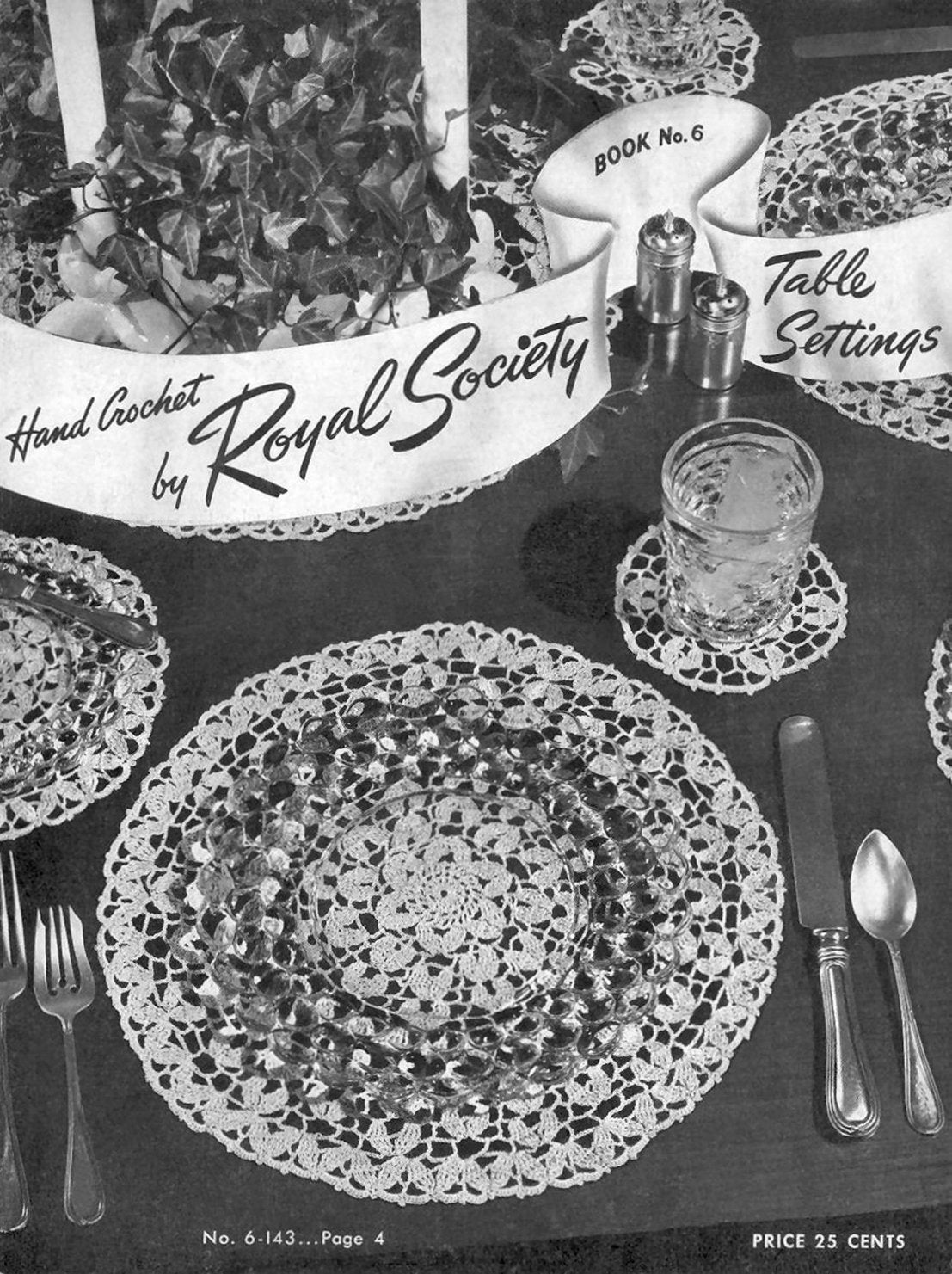 Royal Society Table Settings Vintage Crochet Patterns Book