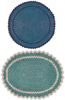 Round & Oval Trivets or Pot Holders Crochet Pattern