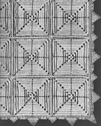 Ridged Square Motif Bedspread Crochet Pattern