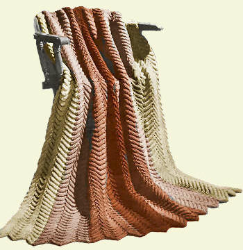 Ripple Wave Afghan Knitting Pattern