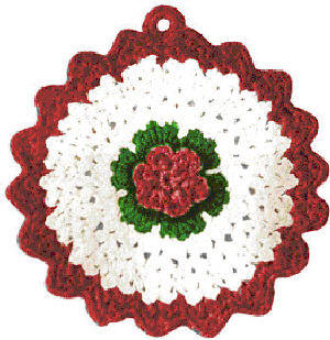 Rose Trivet or Pot Holder Crochet Pattern