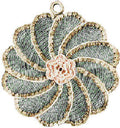 Rose Pinwheel Trivet or Pot Holder Crochet Pattern