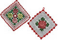 Roses Floral Trivets or Pot Holders Crochet Pattern