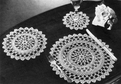 Round Doily Table Setting Tatting Pattern