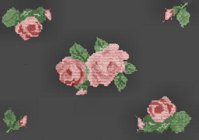 Rug with Embroidered Roses Crochet & Embroidery Pattern