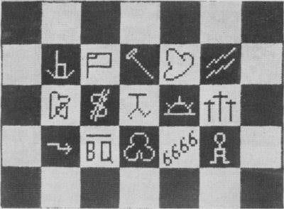 Western Brands on Canvas Rug Cross Stitch or Embroidery Pattern