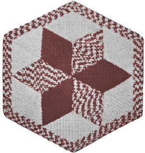 Two-Tone Rug with Star Design Crochet Pattern