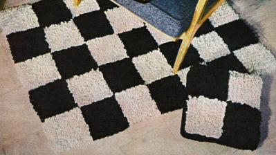 Checkered Rug & Pillow Cushion Crochet Pattern