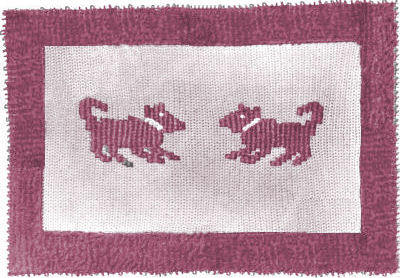 Dog Picture Rug Crochet & Cross Stitch Pattern