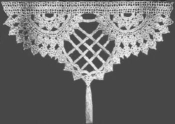 Bench or Table Runner Scarf Ends Antique Crochet Pattern