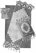 Runner Pillow & Basket Set Antique Crochet Pattern