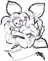 Baby Sampler Embroidery Transfer Pattern