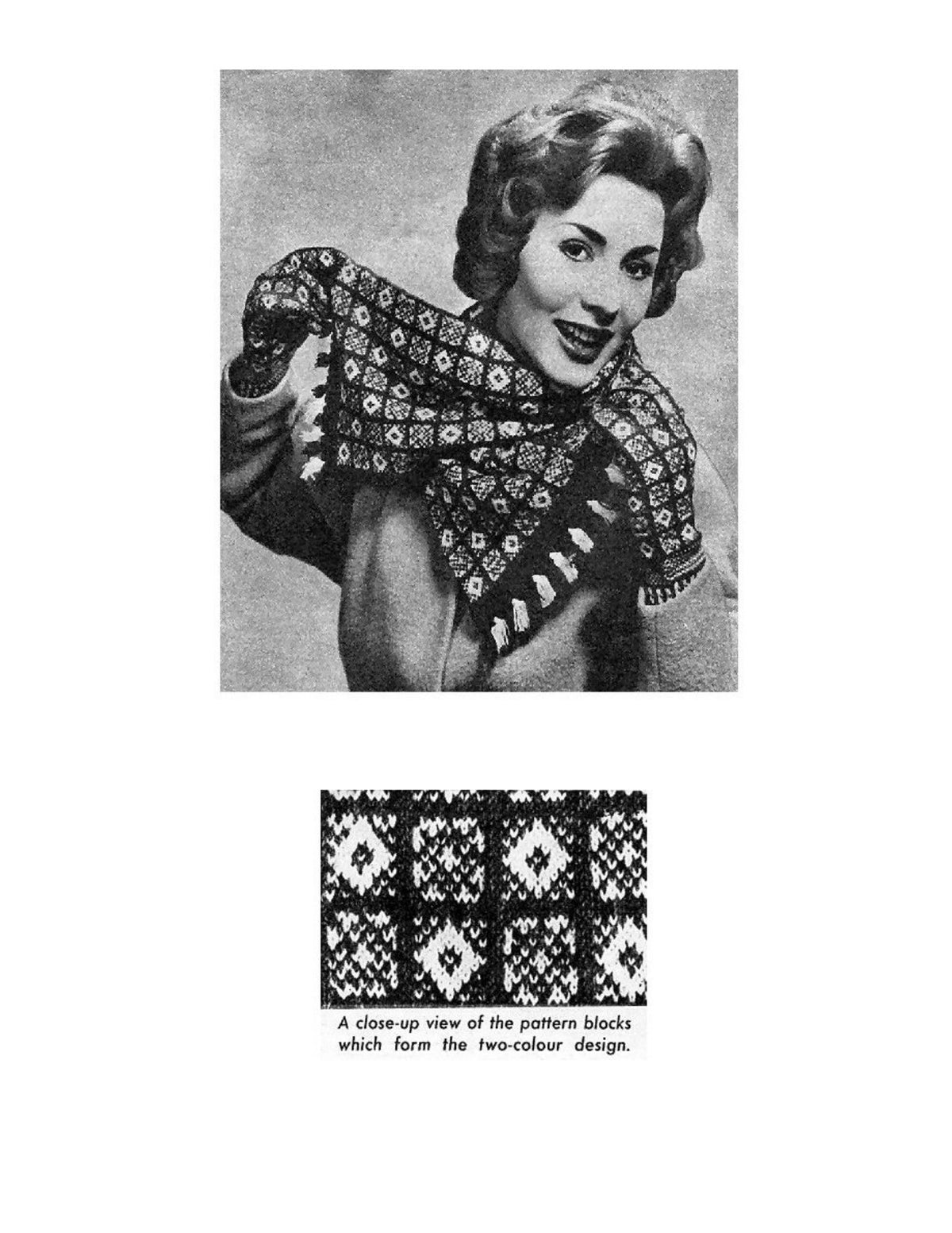 Sanquhar Scarf & Gloves Knitting Pattern