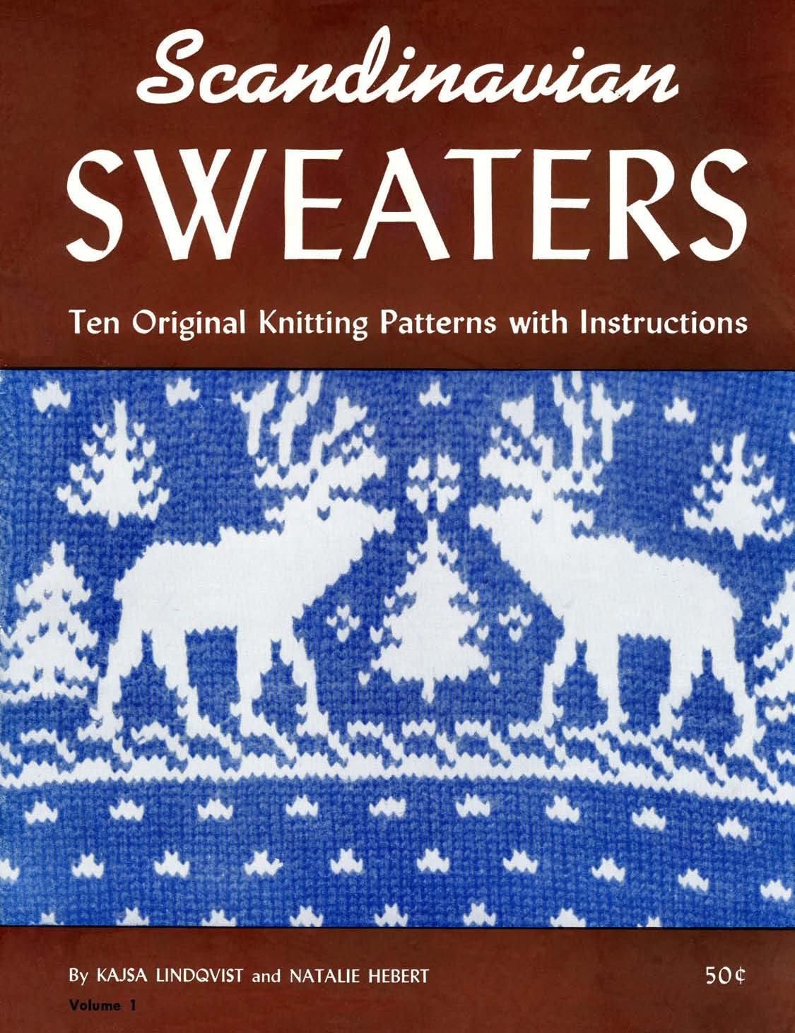 Scandinavian Sweaters Vintage Knitting Patterns Book