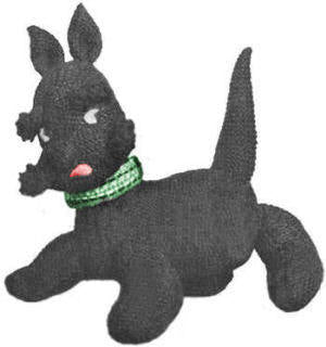Scottie Dog Stuffed Toy Knitting Pattern