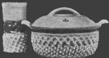 Casserole & Tumbler Jackets Milk Glass Crochet Pattern