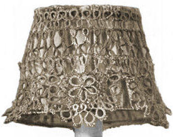 Shamrock Candle or Lamp Shade Antique Tatting Pattern