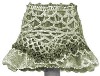 Crescent Candle or Lamp Shade Antique Crochet Pattern