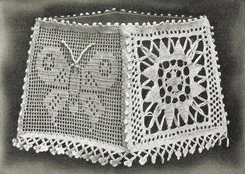 Butterfly Candle or Lamp Shade Antique Crochet Pattern