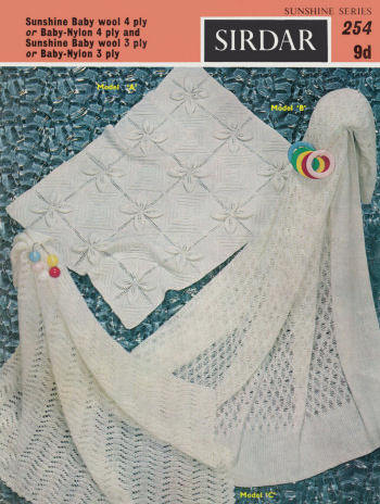 Baby Pram & Cot Cover, Shawl & Head Shawl Knitting Pattern