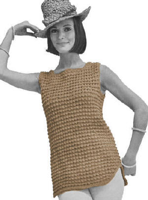 Shell Top Knitting Pattern 32-36