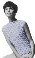 Flower Design Shell Knitting Pattern S M L