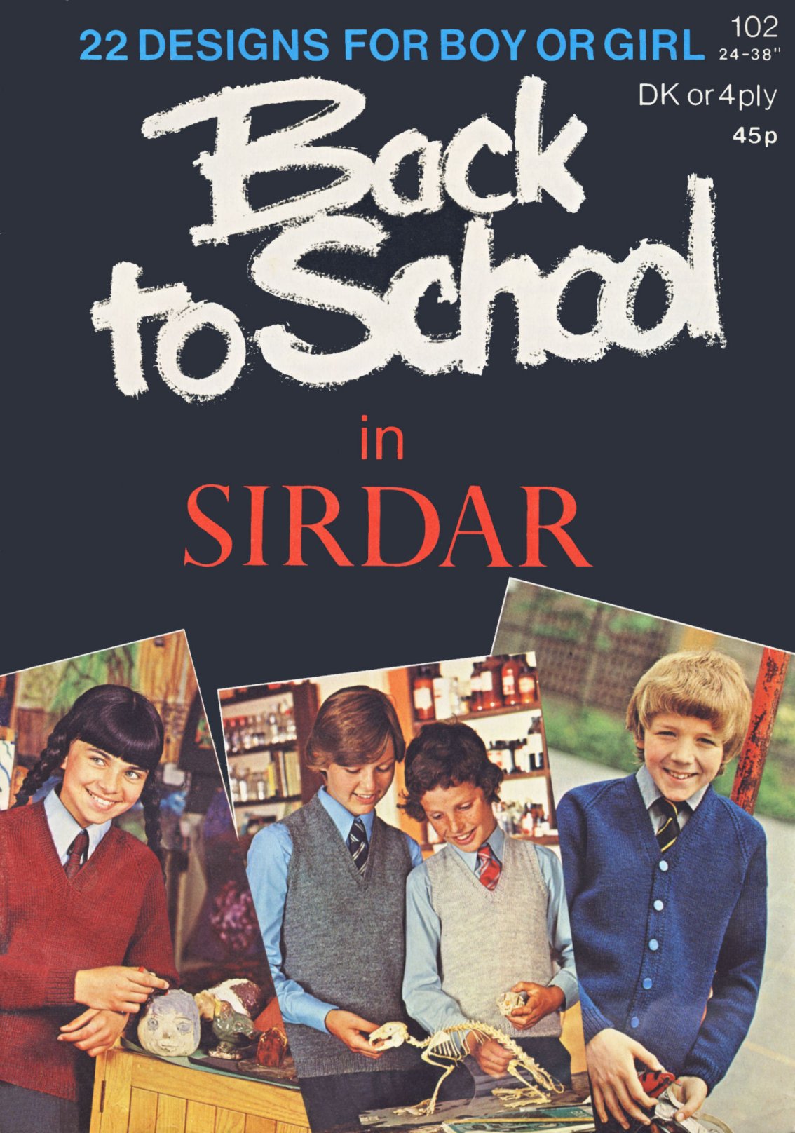 Back to School Vintage Knitting Patterns Book
