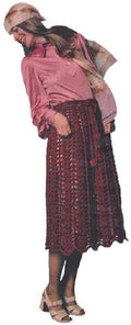 Shell Stitch Midi Skirt Crochet Pattern S M L