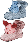 Child's Puppy or Kitten Slippers Knitting Pattern Sz S M L
