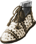 Fair Isle Slippers Knitting Pattern 5-8