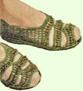 Slippers Sandals with Beads Crochet Pattern Sz S M L