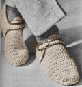 Blucher Slippers Crochet Pattern S M L XL