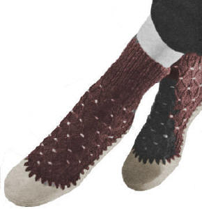 Smocked Slippers Knitting Pattern