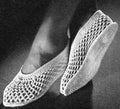 Open Mesh Slippers Crochet Pattern Sz S M L