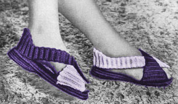 Cross Strap Slippers Crochet Pattern Sz S M L