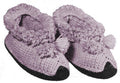 Slippers with Loop Edging Crochet Pattern Sz M