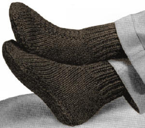 Men Slippers Knitting Pattern